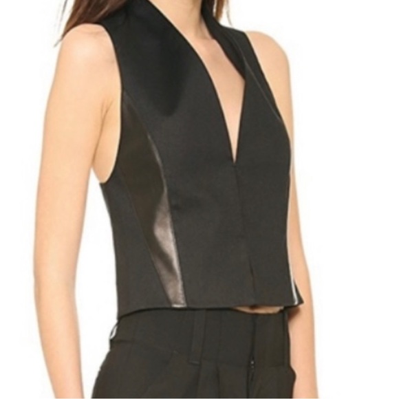 Alice + Olivia Jackets & Blazers - ALICE + OLIVIA Jacqui Leather Vest